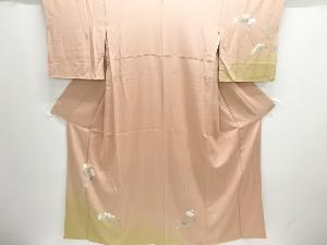 手描き友禅　枝花模様一つ紋訪問着